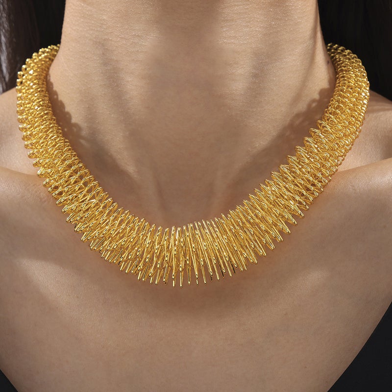 Selling Niche Simple Hip-Hop Style Geometric Spring Jewelry Titanium Steel Gold-Plated Leisure Style Necklace - Image 2